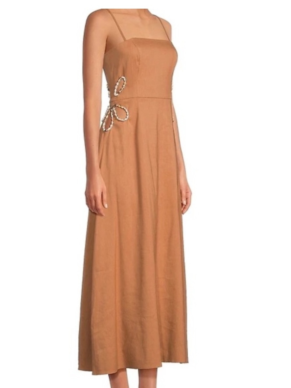 Gianni Bini seashell cut out linen maxi dress size 4 NWT - Picture 2 of 5